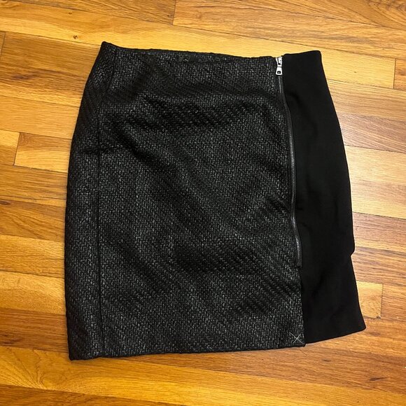 Ann Taylor NWT Black Tweed Shimmer Skirt Size 6 - Picture 1 of 6